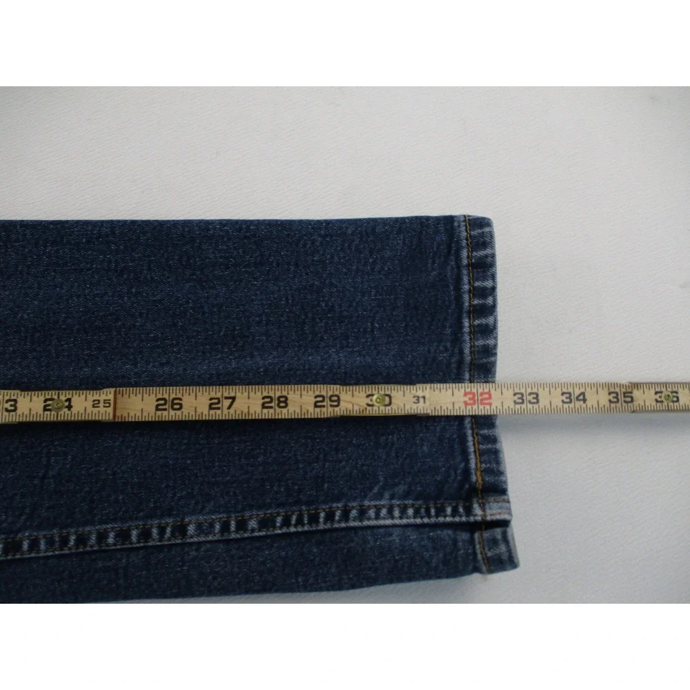 Levi's 514 Straight Fit Jeans Mens 36x34 Blue Dark Wash Stretch Denim Pant